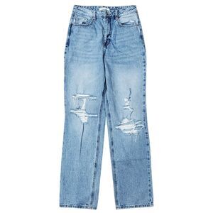 PACSUN Jeans Womens 28 Light Blue 90's Boyfriend Distressed Casual Cotton Denim